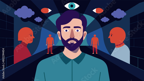 In an experimental documentary a director with schizophrenia explores the blurred lines between reality and hallucination using her own experiences to. Vector illustration