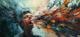 a visual scream: a portrait of an emotional storm