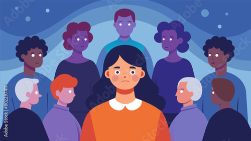 A person with dissociative identity disorder attends a support group for the first time and recounts the relief they felt when they met others who. Vector illustration
