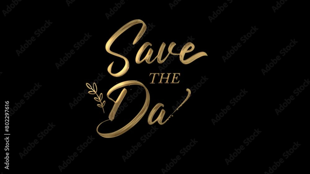 Save The Date Text Animation Save The Date Text Animation