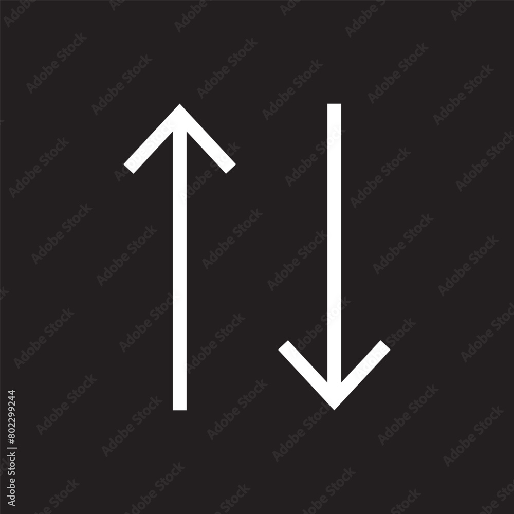 Sort icon. Up and Down arrow icon. Arrows symbol for perfect mobile and ...