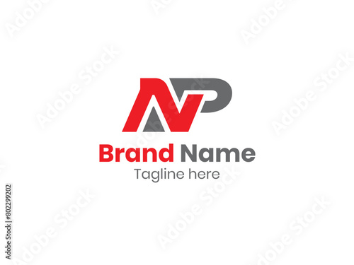 Creative modern NP logo. PN letter logo design. Initial letter NP monogram logo. 
