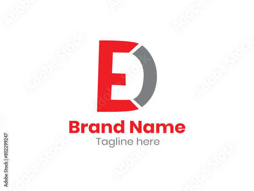 ED logo. ED design. DE letter logo design Initial letter ED monogram logo. 