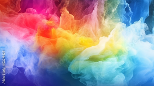 Abstract rainbow colored smoke background