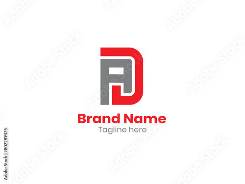 Vector Creative AD letter logo design Initial letter DA monogram logo. 