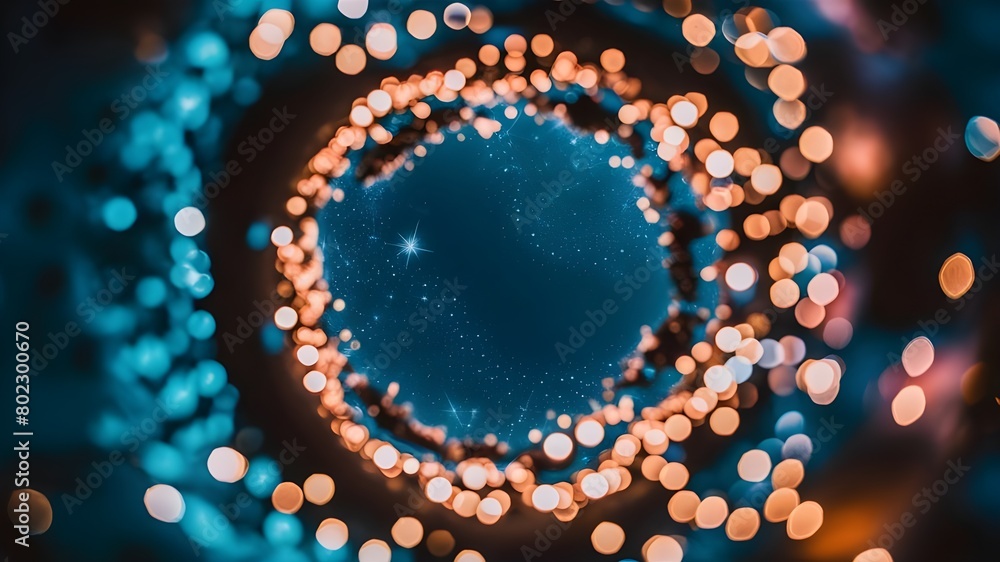 abstract blue background with bokeh lights and stars, ai generated abstract blue background with bokeh lights and stars, ai generated