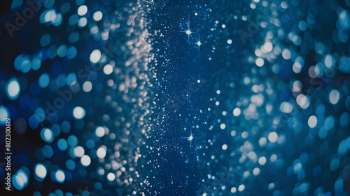 abstract blue background with bokeh lights and stars, ai generated