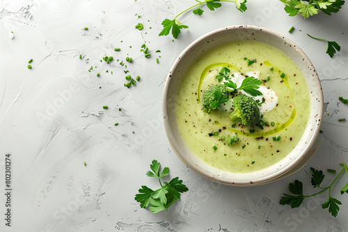 green cream soup