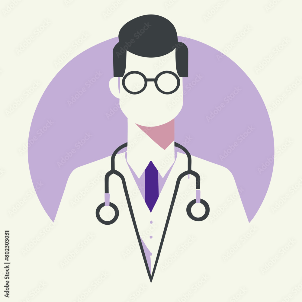 doctor, vector illustration flat 2