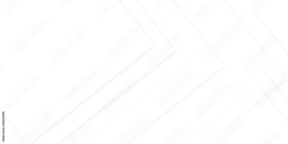 Abstract white line geometric corporate design and white background. Pattern of geometric white and gray color elegant abstract background, Web layout or poster, decorative banner.