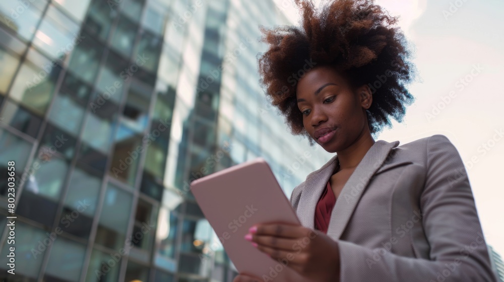 Professional Woman with Tablet Outdoors Professional Woman with Tablet Outdoors