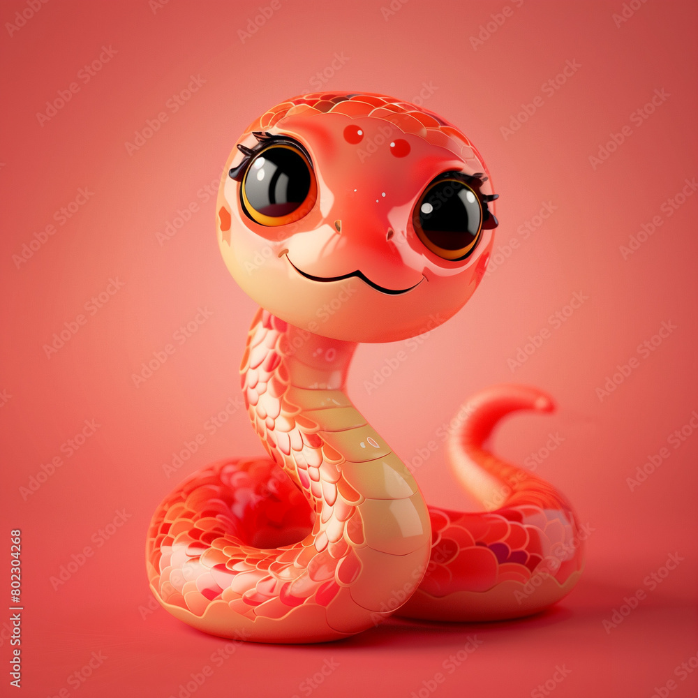 Fototapeta premium Cute Lunar New Year snake
