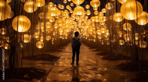 Lanna lanterns festival in Chiangmai, Thailand.