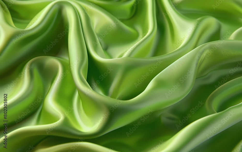 Colorful background of flowing green fabric. Smooth and soft. Colorful background of flowing green fabric. Smooth and soft.