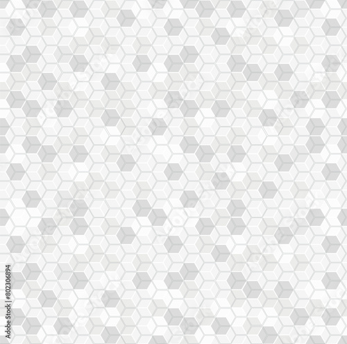 Hexagon pattern. Technology monochrome background. Texture of geometric shapes  hexagons. Lines  dots  cells  honeycombs.