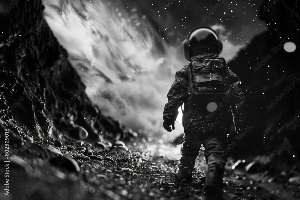 The child is an astronaut The child is an astronaut