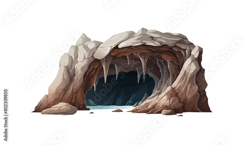 stairs made of rocks asset vector flat isolated vector style illustration -