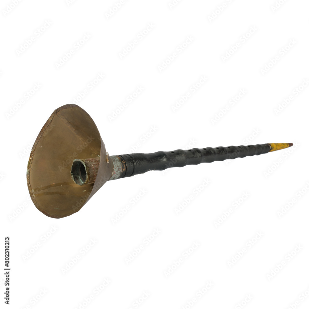 Sarunai is a traditional musical instrument from Indonesia which is made from wood and brass Sarunai is a traditional musical instrument from Indonesia which is made from wood and brass