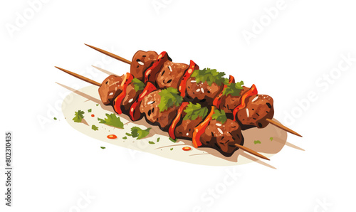 kebab vector flat minimalistic asset isolated vector style illustration