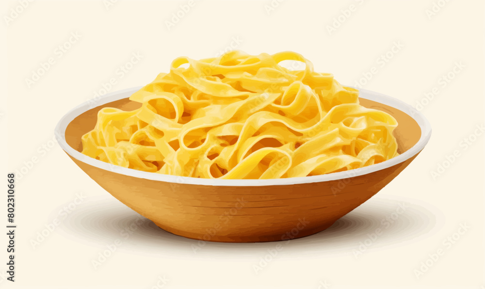 Bowl of fettucini isolated vector style with transparent background illustration - Bowl of fettucini isolated vector style with transparent background illustration -