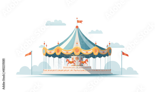 Carousel vector flat minimalistic isolated illustration