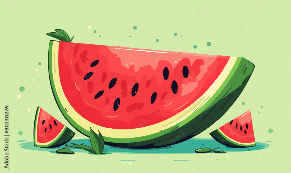 Watermelon vector flat minimalistic isolated vector style illustration Watermelon vector flat minimalistic isolated vector style illustration