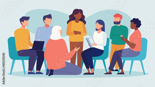 A patient attends a support group meeting with others who have also been through the ketamine intake process sharing their experiences and providing.