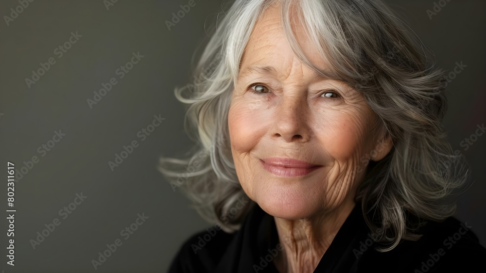Portrait of a Smiling Senior Woman with Grey Hair in her s. Concept Outdoor Photoshoot, Senior Woman, Grey Hair, Smiling Portrait Portrait of a Smiling Senior Woman with Grey Hair in her s. Concept Outdoor Photoshoot, Senior Woman, Grey Hair, Smiling Portrait