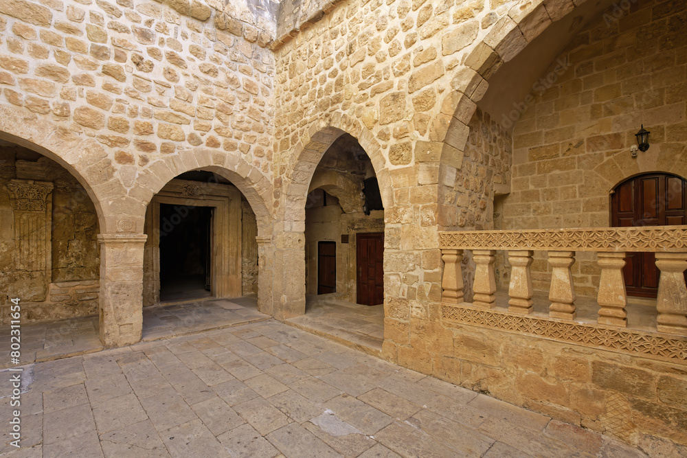 Monastery of Saint Ananias known as Deyrulzafaran or Saffron Monastery, Courtyard, Mardin, Turkey