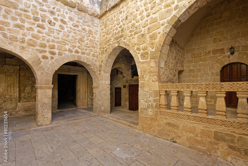 Monastery of Saint Ananias known as Deyrulzafaran or Saffron Monastery  Courtyard  Mardin  Turkey