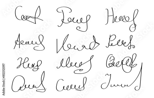 Handwritten signature for signed documents