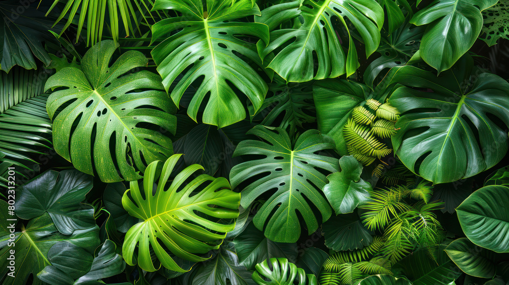 Cluster of Green Leaves Close Together Cluster of Green Leaves Close Together