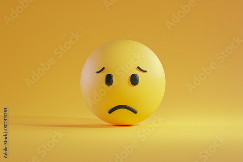 Unhappy emoji face