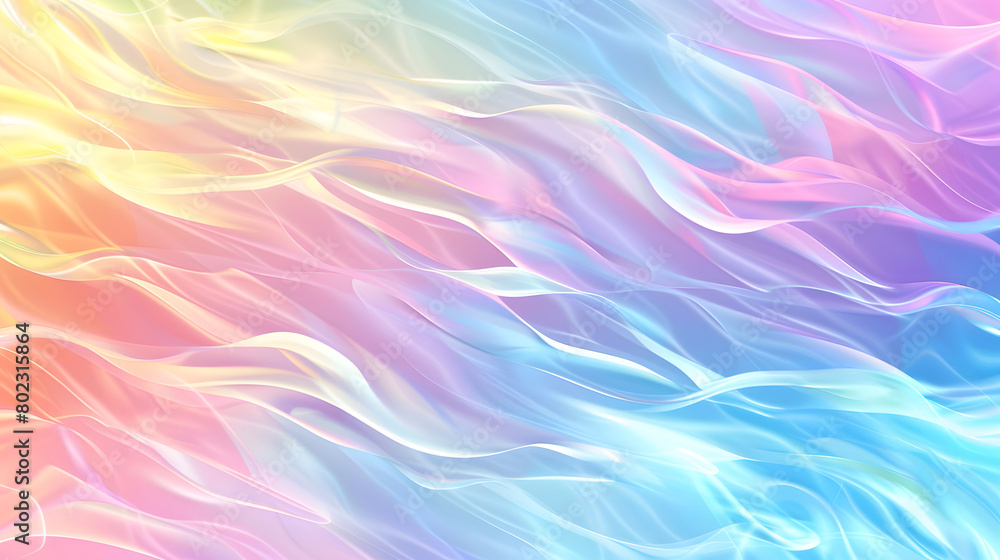 Obraz premium Pastel Colors Waves Background. Generative AI.