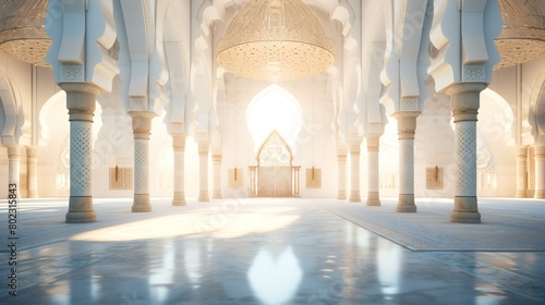 3d rendering of the Grand Mosque in Abu Dhabi, United Arab Emirates © shameem