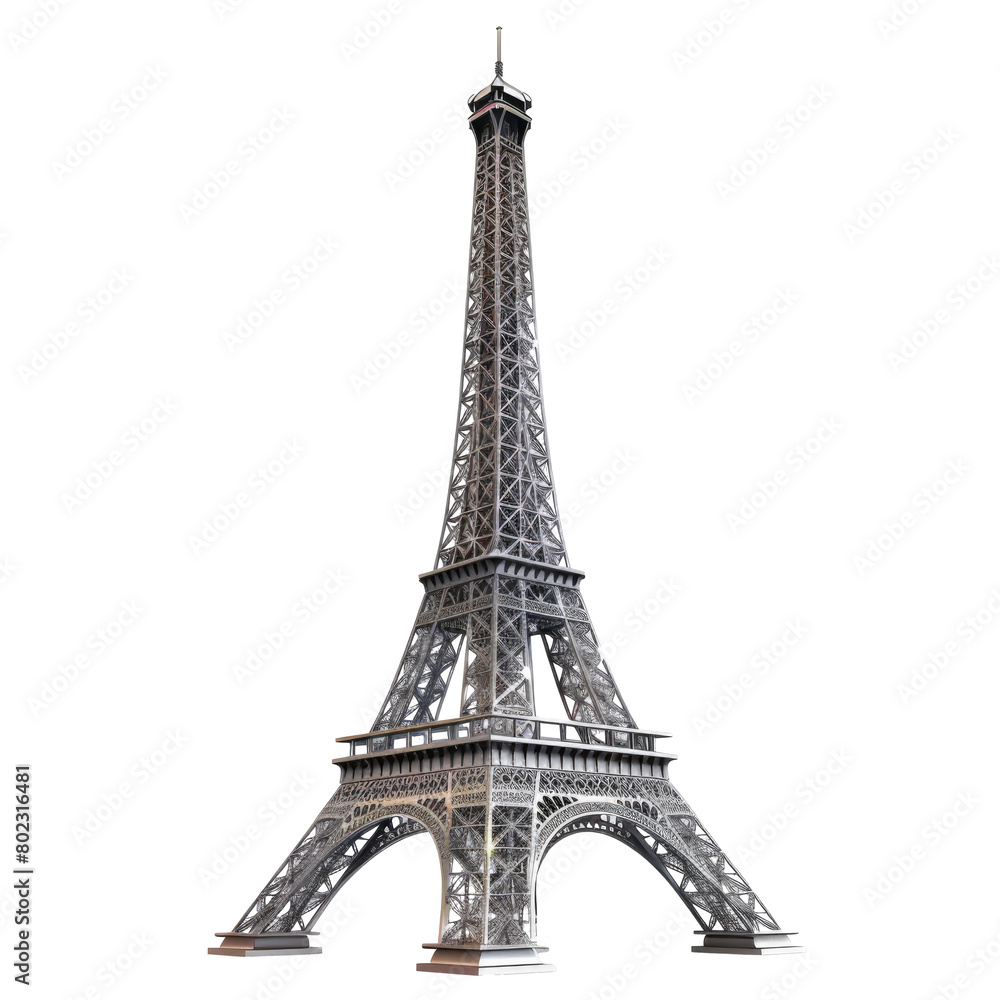Eiffel tower isolated on transparent background
