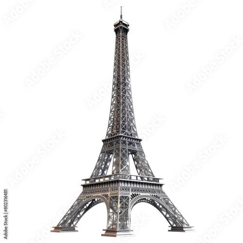 Eiffel tower isolated on transparent background © YauheniyaA