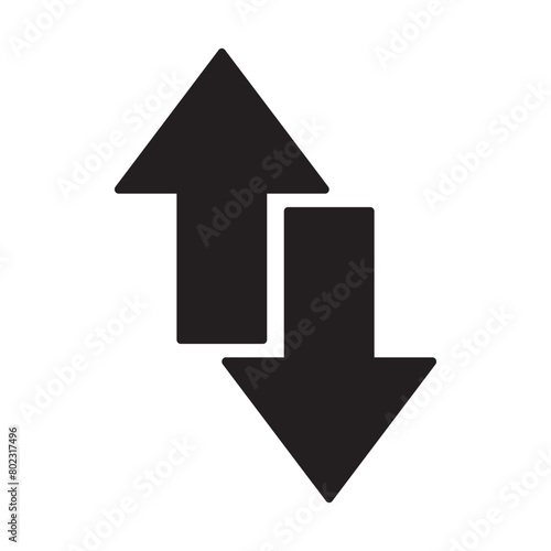 up and down arrows icon vector