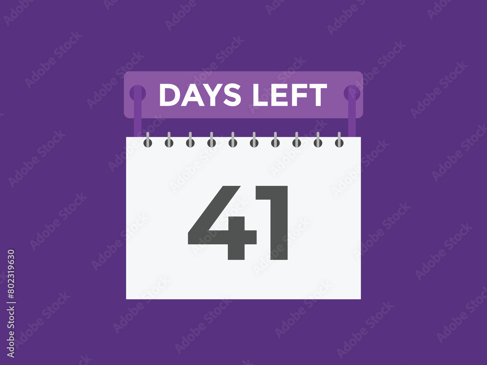 41 days to go countdown template. 41 day Countdown left days banner design. 41 Days left countdown timer
41 days to go countdown template. 41 day Countdown left days banner design. 41 Days left countdown timer