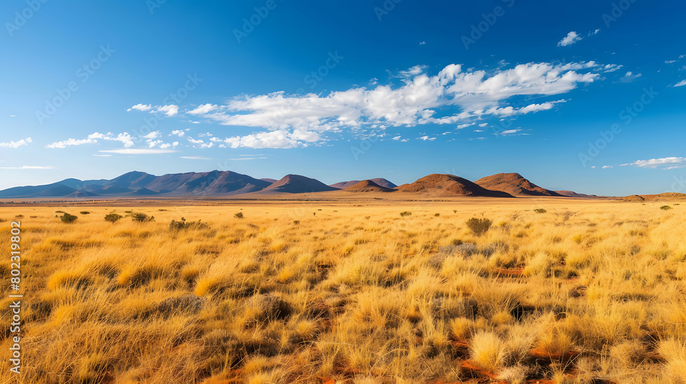 Fototapeta premium Panoramic landscape of West Texas desert.