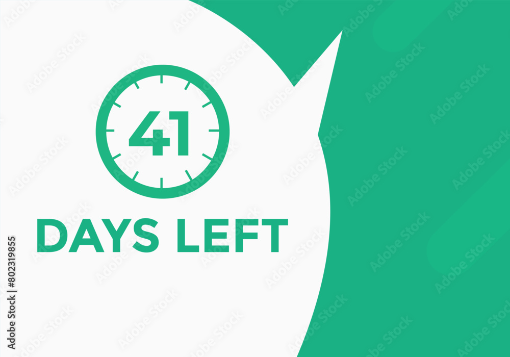 41 days to go countdown template. 41 day Countdown left days banner design. 41 Days left countdown timer
41 days to go countdown template. 41 day Countdown left days banner design. 41 Days left countdown timer