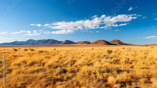 Panoramic landscape of West Texas desert.