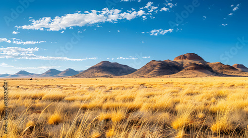 Panoramic landscape of West Texas desert. photo