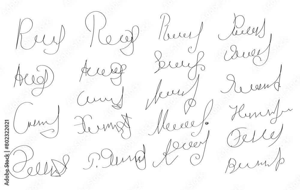 Naklejka premium Handwritten signature for documents