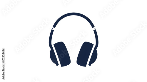 a blue headphones on a white background