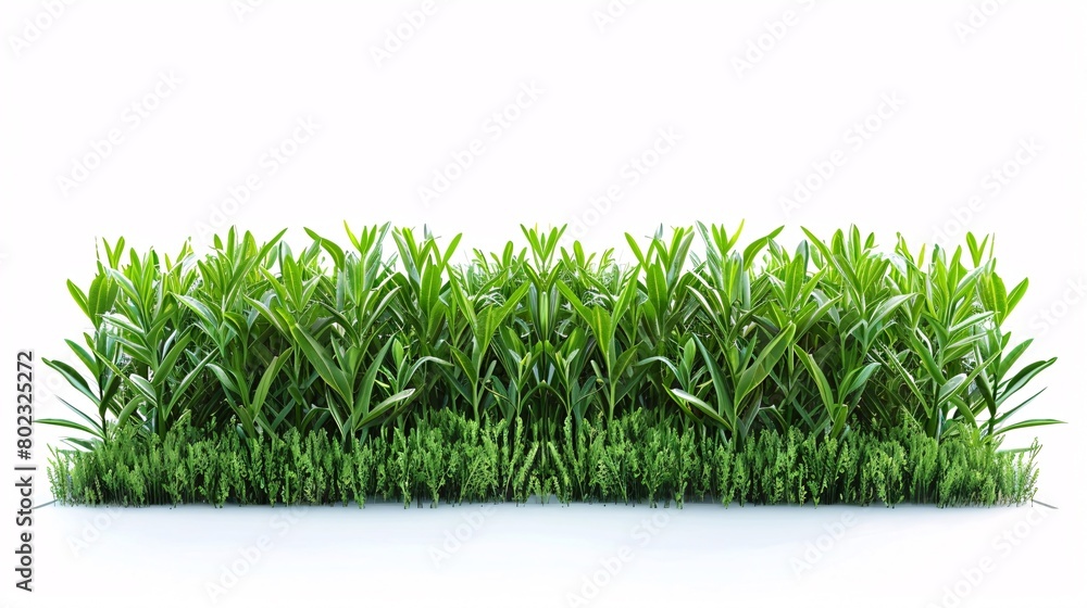 A field of green grass with a white background A field of green grass with a white background