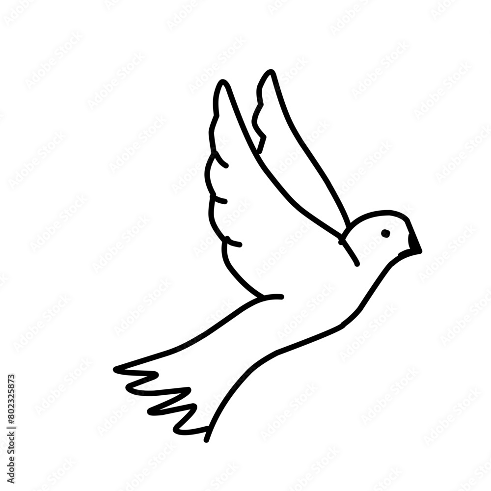 Flying dove vector illustration Flying dove vector illustration