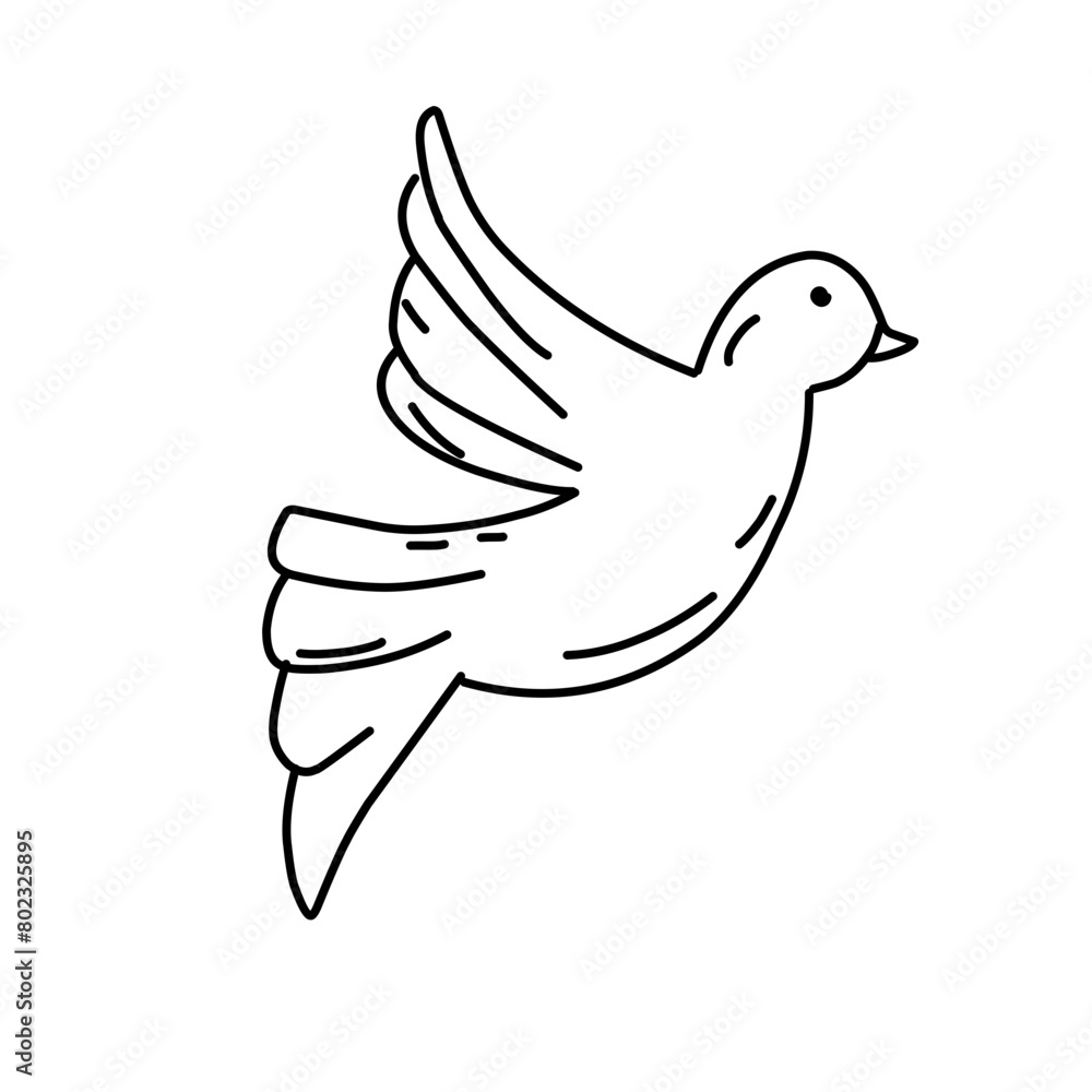 Flying dove vector illustration Flying dove vector illustration