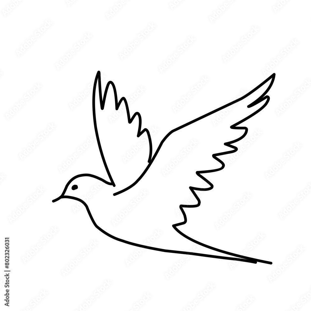 Flying dove vector illustration Flying dove vector illustration