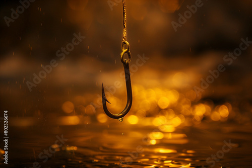 fishhook above the water photo